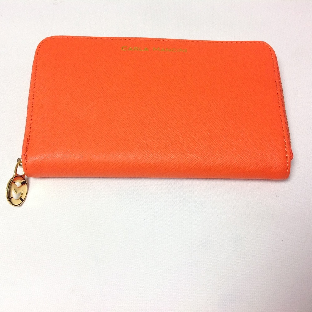 Carla Mancini Women's Wristlet Purse Orange OS